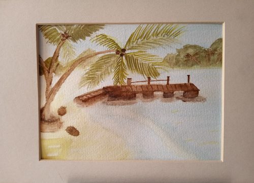 Christine P, Island of Bequia, watercolour.